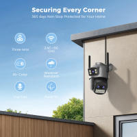 Cámara De Seguridad IP BESDER 15MP Wifi Exterior Con Pantalla Dual 10X Zoom Digital CCTV PTZ 8MP O-Kam pro Negro Y Gris - details 0