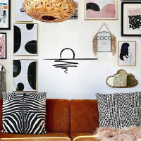 Arte De Pared De Metal Sunrise / Sunshine Decoración Matizada Para Dormitorio Sala De Estar Cocina Baño Estilo Moderno Irregular - details 3