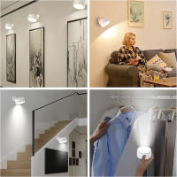 Lámpara De Pared LED Rotativa 360 Grados Con Control Remoto Y Luz Nocturna Recargable Por USB Magnética Para Armario - details 1
