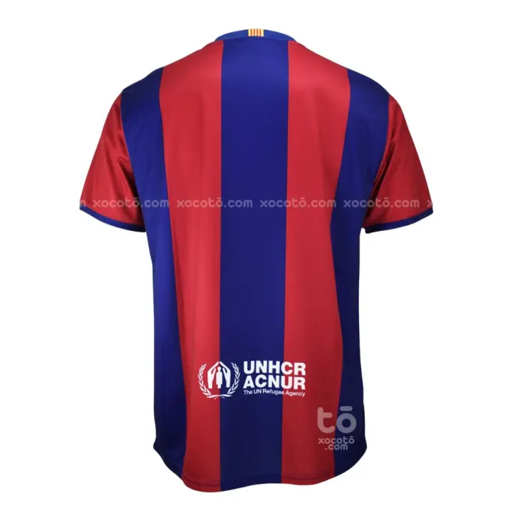 XOCOTŌ® Camiseta Fútbol FC Barcelona Oficial 1ª equipación 23/24  Talla de adulto: S, M, L, XL, XXL   Producto oficial liso, con nombre de Gabi 6 o Lewandowski 9 - XOCOTŌ® - 1