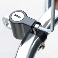 Cerradura De Seguridad Universal Para Motocicleta Y Bicicleta Eléctrica Con Montaje En Manillar Y Llaves Anti-Robo De 22mm-26mm Color Negro - details 9