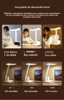 Lámpara De Escritorio LED Táctil Recargable USB Con 3 Niveles De Iluminación Protección Ocular Plegable Para Dormitorio Luz Nocturna Para Mesa - details 9