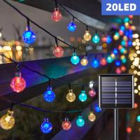 Luces De Bolboba Solar Impermeable 5M/6.5M Para Jardín Y Fiestas Decoración De Cadena De Luces Cristalina Exterior - details 5