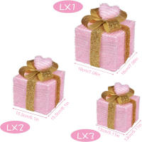 Caja De Regalo Forma De Corazón Rosa Con Luz Para Decoración De Bodas Y Fiestas Decoración De Dormitorio Arreglo De Ambiente! - details 4