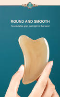Masajeador De Cara Natural OX Horn Gua Sha Para Piel Cuidado Facial Masaje Resina Herramienta De Scraping Beauty Health Care - details 7