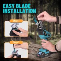 3600W Drillpro-Sierra alternante sin escobillas, herramienta eléctrica para cortar madera y Metal, batería Makita de 18V, 12000spm - details 4
