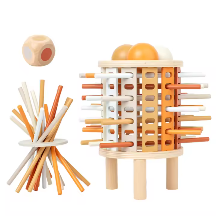 Juego Educativo Montessori Para Niños Mayores De 3 Años Con Dados Y Palitos Habilidades Motoras Finas Y Conteo Juguetes Educativos - 1