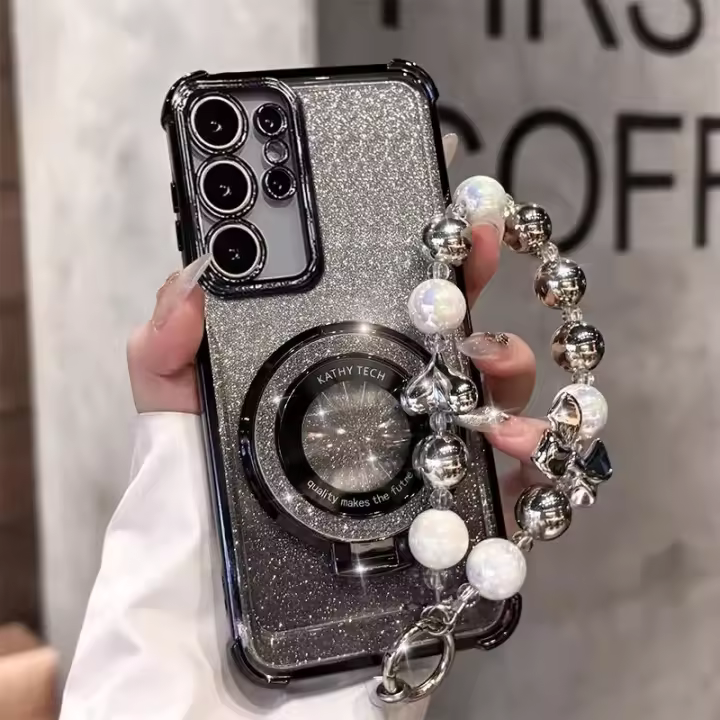 Funda protectora magnética para Samsung con pulsera de moda compatible con modelos A36 A16 A06 A55 A35 A25 A15 A05 A54 A34 A24 - 1