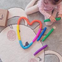Juego De 6 Piezas De Tubos Sensoriales Pop Juguetes Antiestrés Para Niños Y Adolescentes Regalos De Alivio De Estrés Y Deformación Telescopio Para Manos - details 2