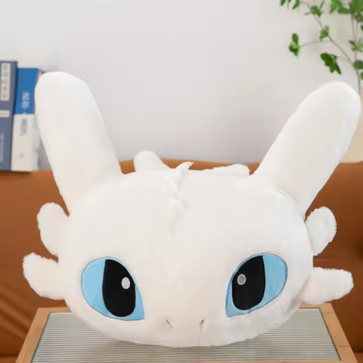 Cojín De Peluche Dragón Luz Furia Figura De Acción Dientes Del Viento Decoración De Hogar Cojín De Sofá Forma Rectangular Relleno De Poliéster/Celulosa Tamaño Adecuado Para Viaje Y Cama - 1