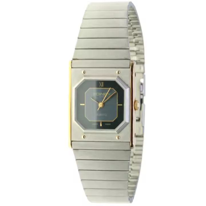 Reloj Edinex Bicolor Cuadrado Plano Para Hombre - 1