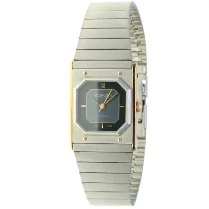Reloj Edinex Bicolor Cuadrado Plano Para Hombre - 1