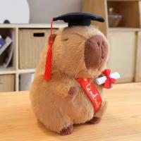 Doctor Hat Capybara De Peluche Muñeco De Peluche Suave Y Cálido Regalo De Graduación De Dibujos Animados Para Adultos Y Niños - details 5