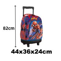 Mochila escolar con ruedas silenciosas, Trolley grande 44x36x24cm,mochila grande con doble compartimentos, Bolsillo frontal y lateral con red porta botella, Varios modelos, 45X35X22 CM - details 0