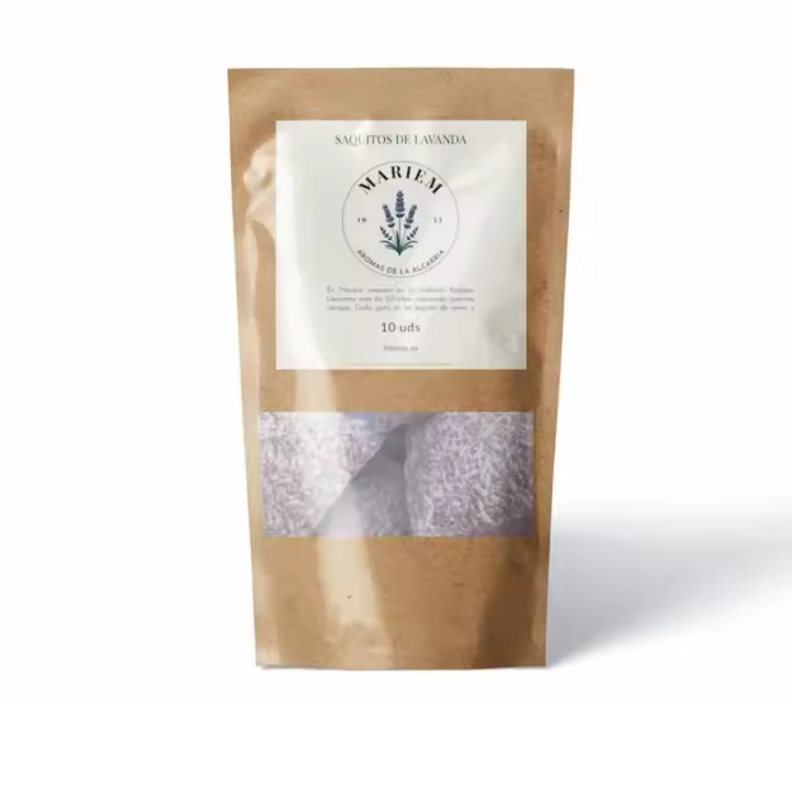 Saquitos Aromáticos Con Flor de Lavanda Seca Procedentes de Agricultura Española Mariem Sacos de Flores Secas Para Armarios Antipolillas - 1