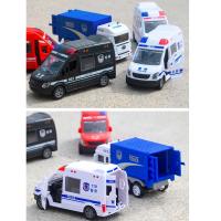 Coche De Juguete Miniatura Simulación De Escena De Lucha Contra Incendios Con Retroceso Para Niños Vehículo Policial Y Ambulancia De Mano Regalo Para Niños Hombres - details 2