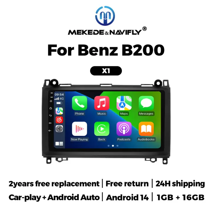 NAVIFLY＆MEKEDE Radio De Coche Android 14 Para Mercedes Benz B200 Sprinter W906 W639 a B Class W169 W245 Viano Vito Con Carplay Y Android Auto - 1
