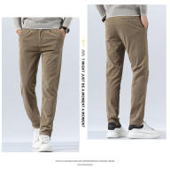 Pantalones Casuales Para Hombre De Cordón Otoño E Invierno Versátiles Y Moda Pantalones Largos Tejidos De Poliéster Y Algodón Estilo Recto Cierre De Cremallera - details 11
