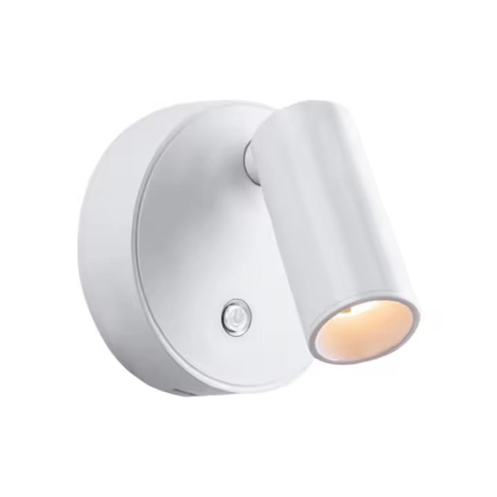 Lámpara De Pared LED Recargable USB Con Base Magnética Luz Sin Cable Para Lectura En Cama Interruptor Táctil Blanco Negro Oro Plateado Ajustable Moderna Para Dormitorio Cocina Comedor Estudio Baño - 1