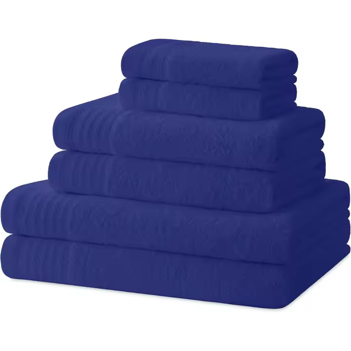 juego de toallas azul marino 100%algodon 500gsm-,Color Liso,Suave, Absorbente - 1