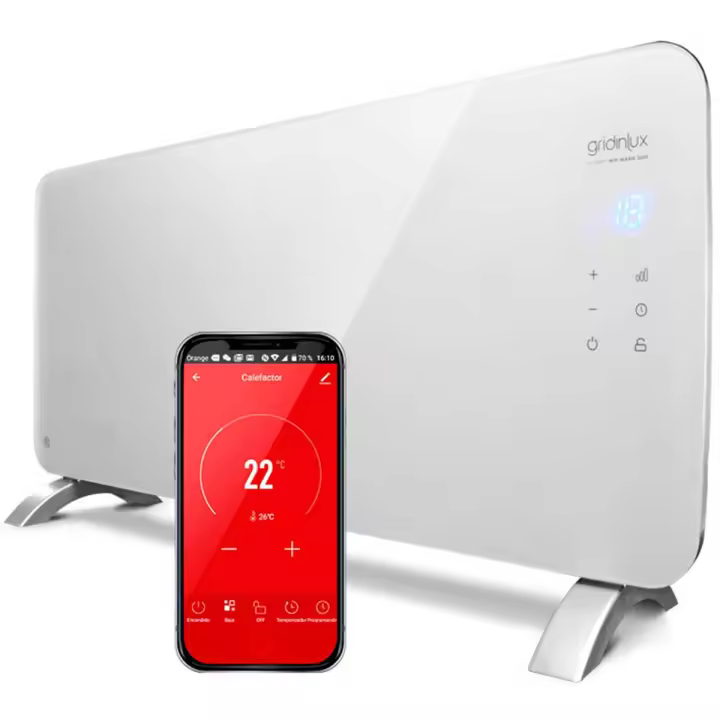 Radiador Eléctrico Convector Cristal 2000W Calefacción WIFI APP Gridinlux - 1