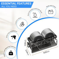 Organizador De Fregadero De Cocina Estante De Drenaje ABS Plástico Porta Esponja Y Toalla Soporte Para Enjuague Rápido Y Basta De Cocina - details 3