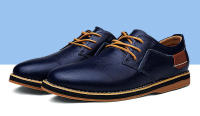 Zapatos De Cuero Para Hombre Moda Primavera Otoño Casual Lace-up Formales Negocios Bodas Vestido Zapatos Talla Grande 38-48 - details 15