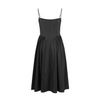 Vestido Midi Elegante Y Delgado Sin Espalda Para Mujer Vestido De Fiesta De Verano Elegante Con Suspensión Sólida Vestidos Para Mujer - details 45