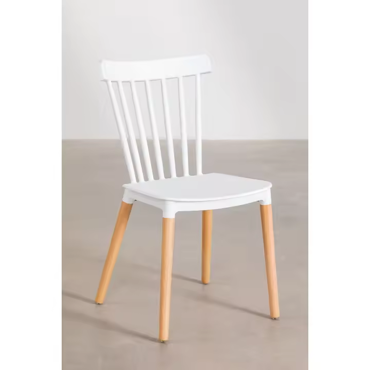 ORION91 Silla ALCIONE Color Blanco Patas Haya 83x48x52,5cm Comedor Oficina Salón Teletrabajo Cocina - SpazioLuzio - 1