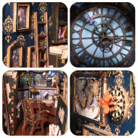 Kit De Nook De Libros DIY Con Luz 3D Puzzle De Madera Miniatura De Casa De Muñecas Decoración De Estante Inserto Modelo De Casa De Muñecas - details 5