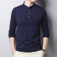 Camisa Polo De Moda Para Hombres Manga Larga Transpirable Estilo Coreano Cómoda Con Cuello Erguido Top De Verano Sin Capucha - details 6