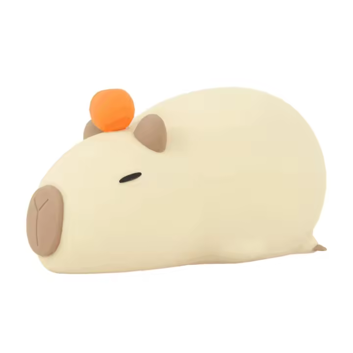 Lámpara Nocturna Para Niños De Silicona Capybara Cartoon USB Recargable Con Temporizador Y Regulación De Brillo Luces De Noche Decorativas Para Habitación - 1