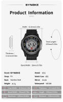 Reloj Deportivo Para Hombre Synoke Resistente Al Choque Pantalla LED Reloj Militar Impermeable 5Bar Con Alarma Y Cronómetro Diseño Delgado - details 1