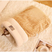 Bolsa De Dormir Para Mascotas Invierno Cálido Suave Plush Semi-Encerrado Sillón Para Gatos Y Perros Accesorios De Cama Cómodos Para El Hogar - details 2
