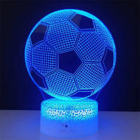 Lámpara De Mesa De Fútbol 3D Ilusión Luz Nocturna Para Niños Con Sensor Táctil Y Control Remoto Decoración Para Dormitorio Regalo - details 3