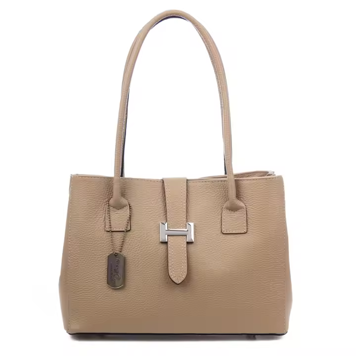 FIRENZE ARTEGIANI Auditore bolso Tote mujer, piel auténtica Dollaro. 32x12x23cm - 1