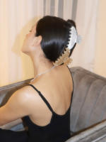 Pinza Para El Cabello De Moda Con Brillo Accesorio Elegante Para Mujeres Gran Tamaño Estilo Geométrico Clip De Caracol - details 1