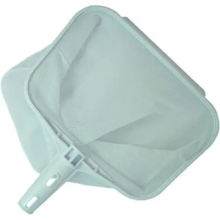 Recoge Hojas para Piscina. Mantenimiento Piscinas con Fijación Palomilla para Pértigas Diámtero Ø26mm y Bolsa Grande. Red para Piscinas. Blanco. Material Resistente - 1