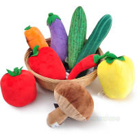 Juguete De Peluche De Frutas Y Verduras Simulación Dinosaurio Suave Para Bebés Juguetes Educativos Para Niños Garlic Strawberry Broccoli Watermelon Pumpkin - details 3