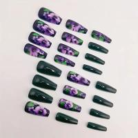24 Piezas De Arte De Uñas Con Armadura Cada Flor Parece Ocultar Palabras Secretas De Un Jardín Mysterious Kit De Uñas Postizas De Flor Material RESIN Origen China - details 1