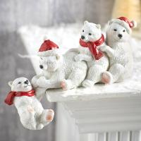 1pc Ornamento De Navidad Oso Polar De Resina Estatua De Jardín Decoración Artesanal Material De Resina Origien China Continental - details 2