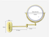 Espejo De Maquillaje Inteligente 8 Pulgadas Con Doble Lado Y Luz USB Magnifying 3x/5x/7x/10x Iluminación De 3 Colores Para Baño Estilo Moderno - details 18