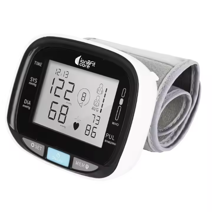 Tensiometro Digital de Muñeca LongFitCare - Precisión Clínica, Pantalla LCD, Medición Automática y Apagado Automático - 1