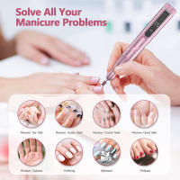Máquina De Taladro Eléctrica Sin Alambre Para Uñas Con Pantalla LED Dirección Adelante Y Atrás Herramienta De Manicura Para Uñas De Acrílico Set De Manicura - details 6