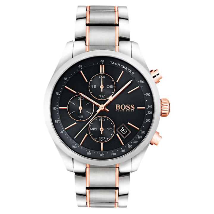 Reloj de Hombre HUGO BOSS 1513473, Esfera Negro de 44 MM + Caja de Regalo Elegante