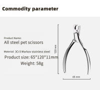 Tijeras De Uñas Para Mascotas De Acero Inoxidable Un Pie De Acero Pet Tijeras De Uñas Para Gatos Y Perros Pequeños Herramienta De Cuidado De Mascotas - details 13