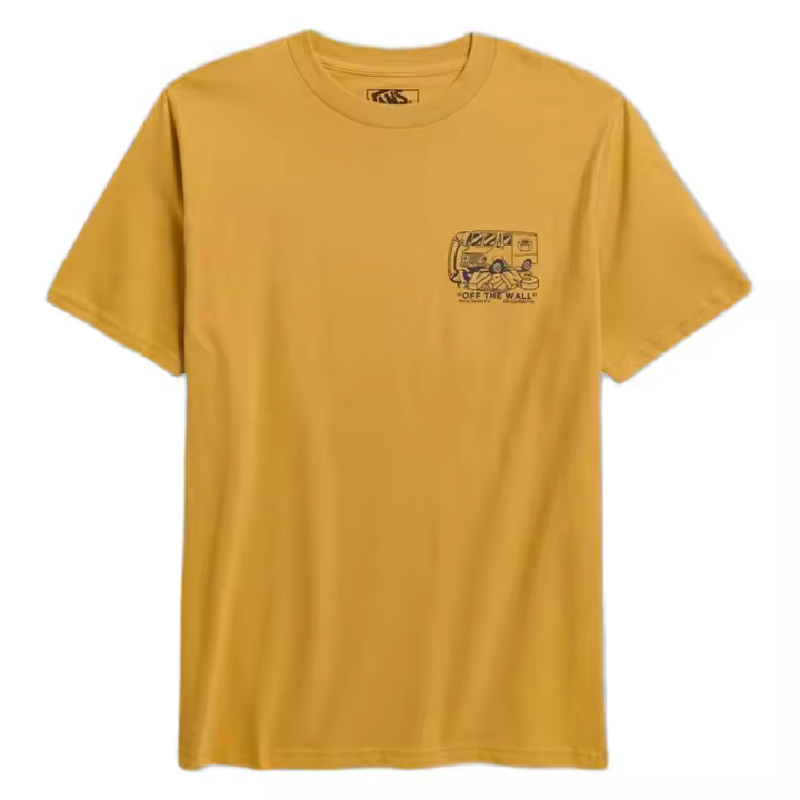 Camiseta de Manga Corta Vans Next Stop Ss para niños unisex en color amarillo - 1