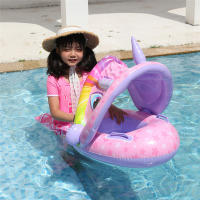 Anillo Inflable Para Bebé Con Asiento Y Sombrilla Para Natación En Piscina Y Playa Juguete Acuático Para Niños En Verano - details 12