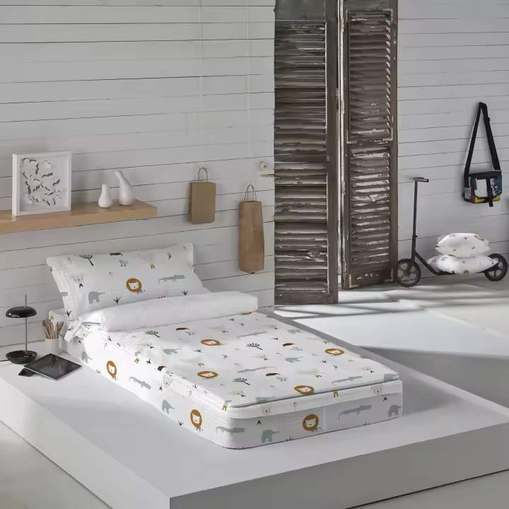 SACO NORDICO INFANTIL 100% ALGODÓN CON RELLENO JUNGLA NIÑO B HACIENDO EL INDIO FABRICADO EN ESPAÑA - 1