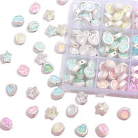1PC Cuentas De Vidrio Con Inlay De Aleación Doble Cara En Forma Circular Y Estrella Para Joyería DIY Hecha a Mano Accesorios Versátiles Para Pulseras Y Collares - details 0